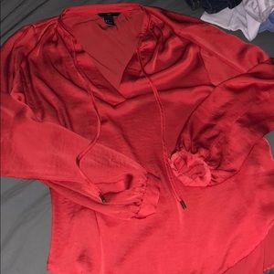 Bright orange red top